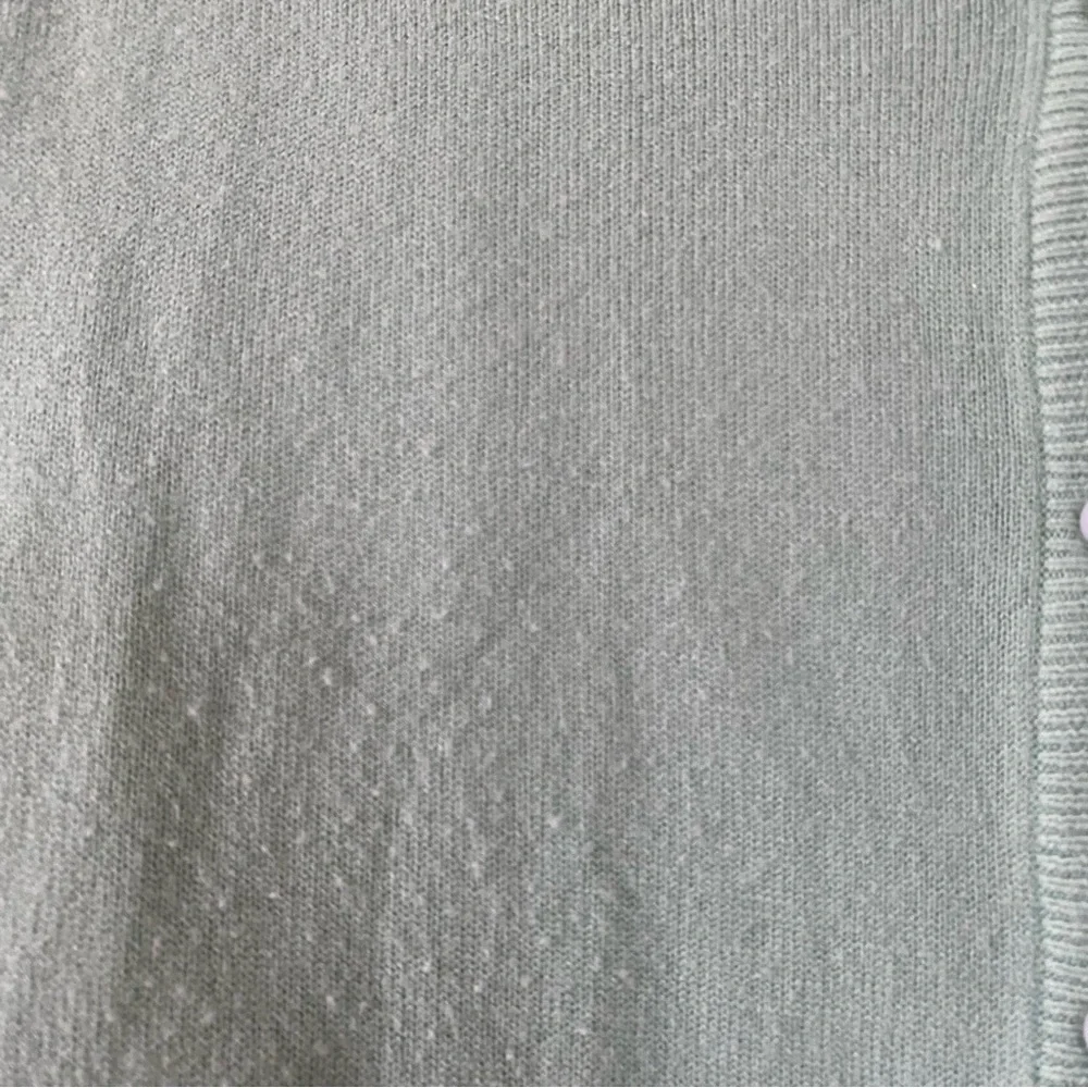 VTG Light Sage Knit Cardigan – Soft Pearl Button Front, Classic Fit